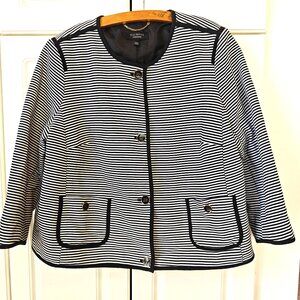 Talbot's Black/White Blazer, Size 20W Petite